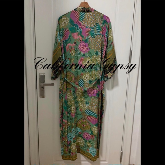 Gypsy Boho Hippie Floral Kimono Duster - Picture 2 of 13